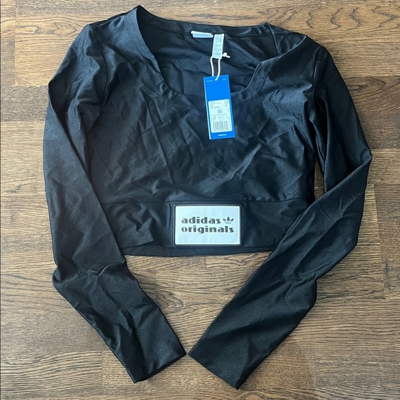 adidas Originals Tops - Adidas Originals Black Long Sleeve Bodysuit